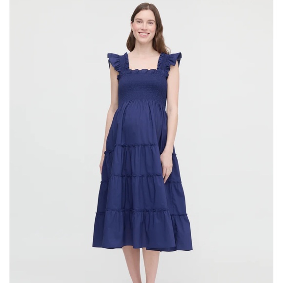 Hill House Home Ellie Nap MIDI Dress in Navy - Picture 8 of 14